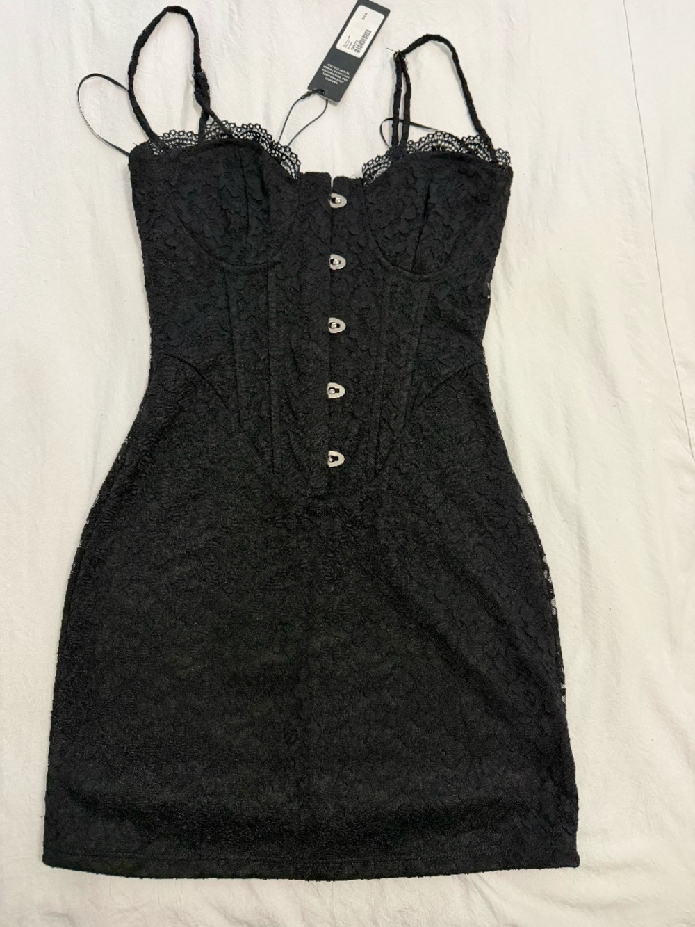 Fashion Nova Black Lace Bodycon Dress